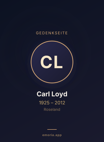 Gedenkportrait von Carl Loyd