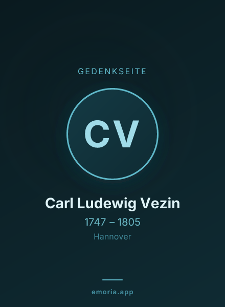 Gedenkportrait von Carl Ludewig Vezin