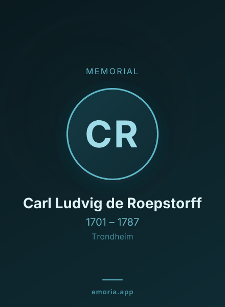 Memorial portrait of Carl Ludvig de Roepstorff