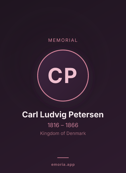 Memorial portrait of Carl Ludvig Petersen