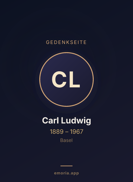 Gedenkportrait von Carl Ludwig