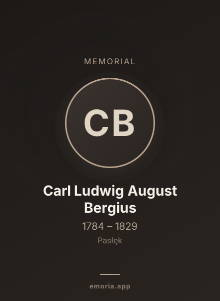 Memorial portrait of Carl Ludwig August Bergius