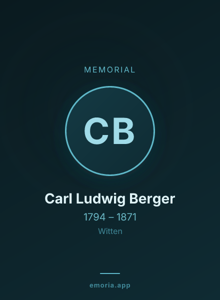 Memorial portrait of Carl Ludwig Berger