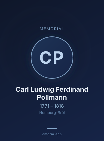 Memorial portrait of Carl Ludwig Ferdinand Pollmann
