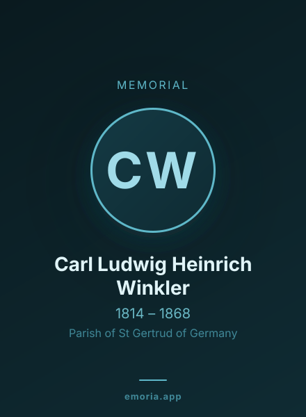 Memorial portrait of Carl Ludwig Heinrich Winkler