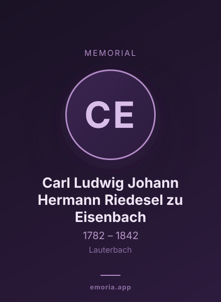 Memorial portrait of Carl Ludwig Johann Hermann Riedesel zu Eisenbach