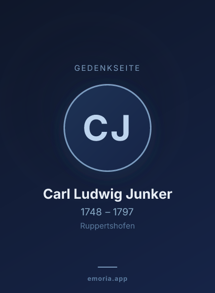 Gedenkportrait von Carl Ludwig Junker