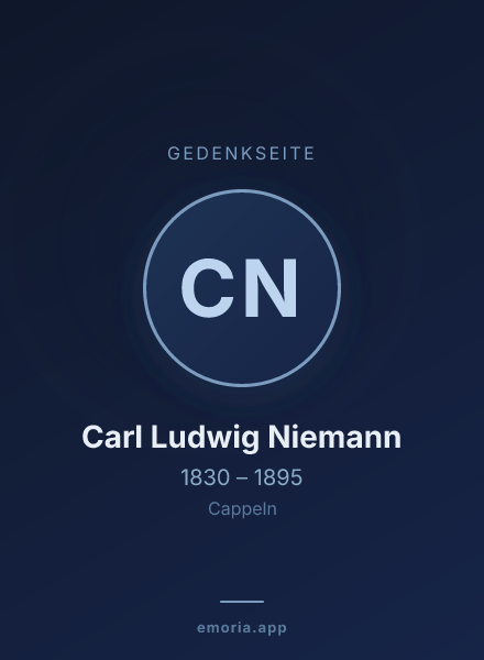 Gedenkportrait von Carl Ludwig Niemann