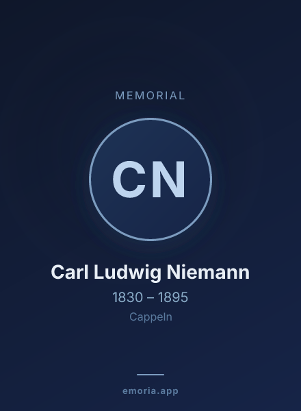 Memorial portrait of Carl Ludwig Niemann