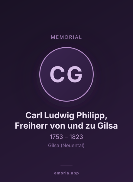 Memorial portrait of Carl Ludwig Philipp, Freiherr von und zu Gilsa
