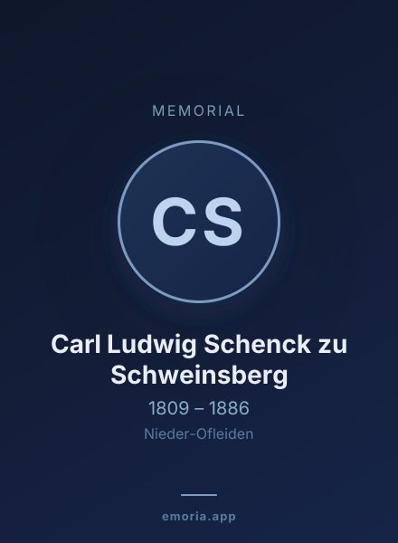 Memorial portrait of Carl Ludwig Schenck zu Schweinsberg