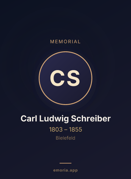 Memorial portrait of Carl Ludwig Schreiber