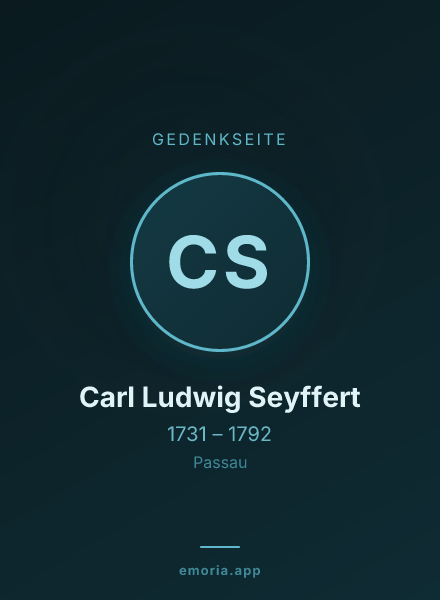 Gedenkportrait von Carl Ludwig Seyffert