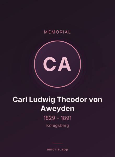 Memorial portrait of Carl Ludwig Theodor von Aweyden
