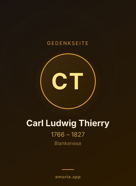 Gedenkportrait von Carl Ludwig Thierry