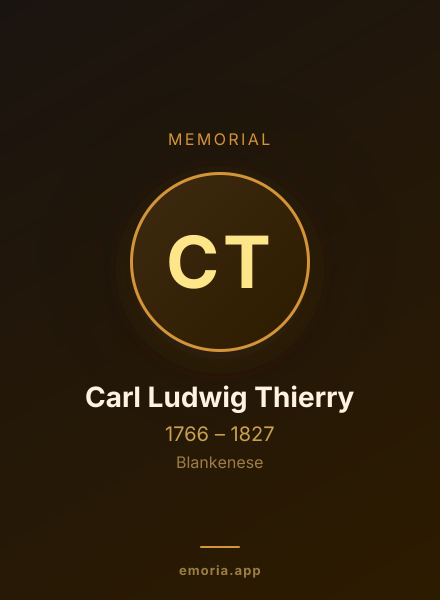 Memorial portrait of Carl Ludwig Thierry