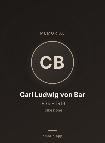 Memorial portrait of Carl Ludwig von Bar