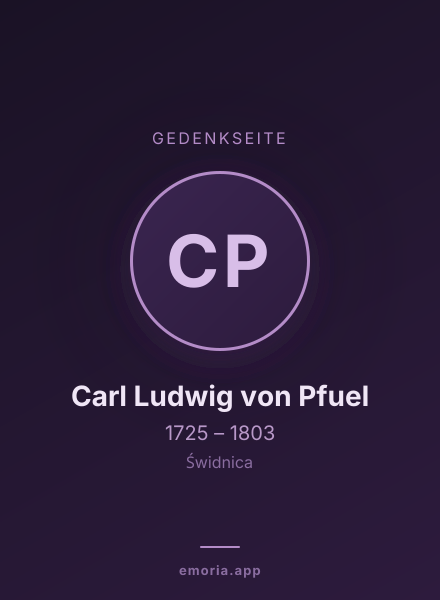 Gedenkportrait von Carl Ludwig von Pfuel