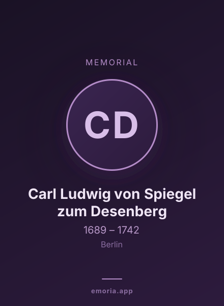 Memorial portrait of Carl Ludwig von Spiegel zum Desenberg