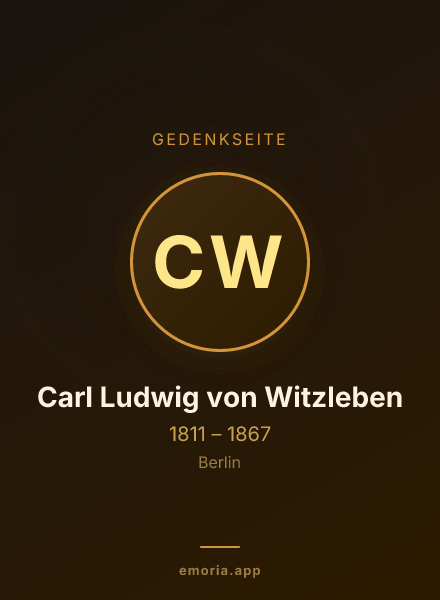 Gedenkportrait von Carl Ludwig von Witzleben