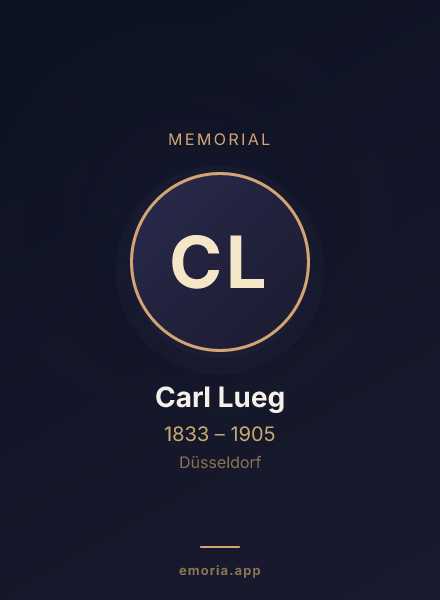 Memorial portrait of Carl Lueg