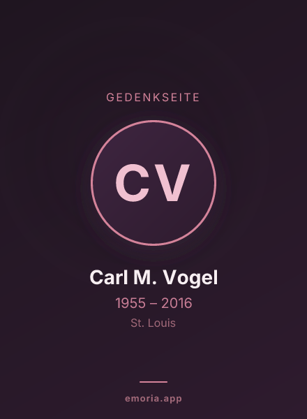Gedenkportrait von Carl M. Vogel