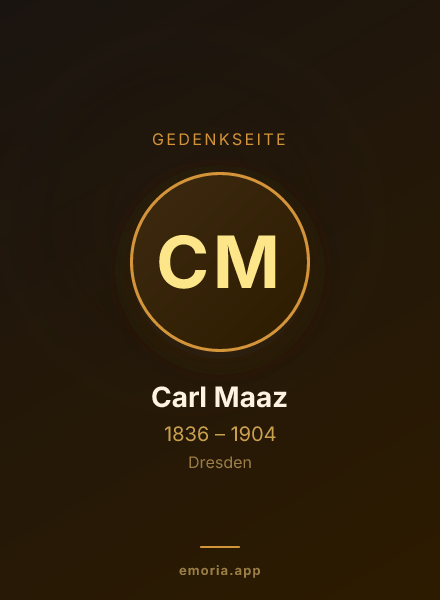 Gedenkportrait von Carl Maaz