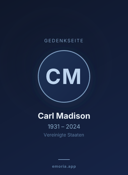 Gedenkportrait von Carl Madison