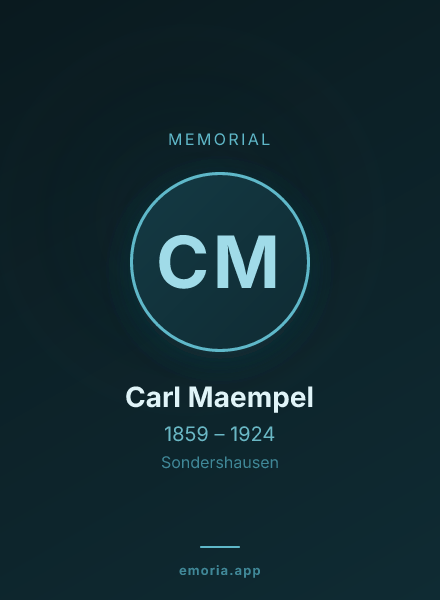 Memorial portrait of Carl Maempel