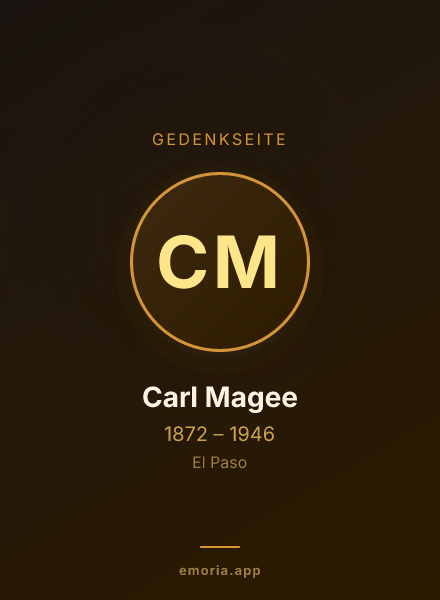Gedenkportrait von Carl Magee