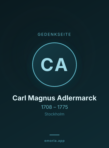 Gedenkportrait von Carl Magnus Adlermarck
