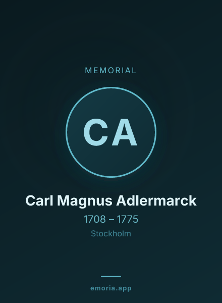 Memorial portrait of Carl Magnus Adlermarck