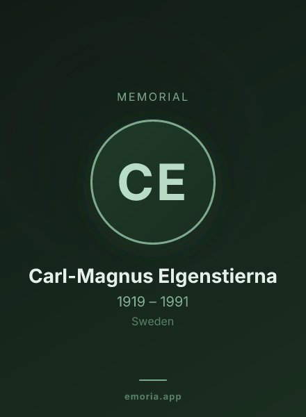 Memorial portrait of Carl-Magnus Elgenstierna