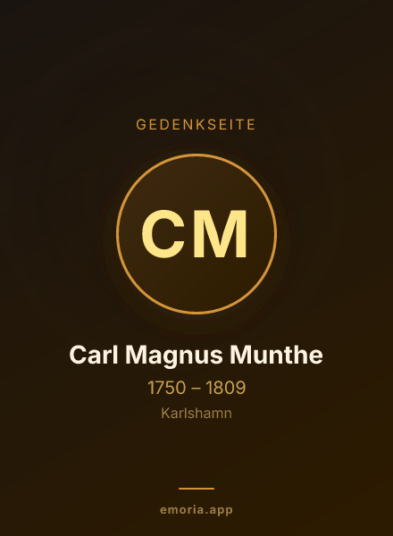 Gedenkportrait von Carl Magnus Munthe