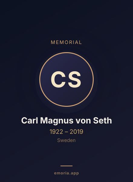 Memorial portrait of Carl Magnus von Seth