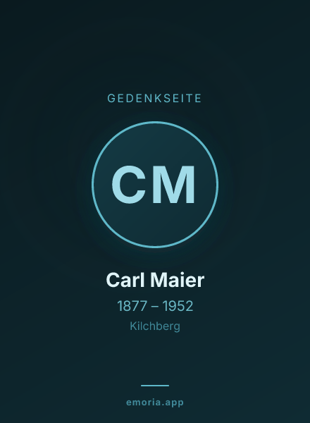 Gedenkportrait von Carl Maier