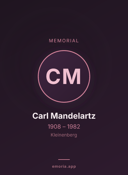 Memorial portrait of Carl Mandelartz
