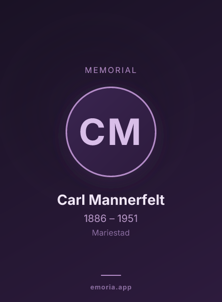 Memorial portrait of Carl Mannerfelt