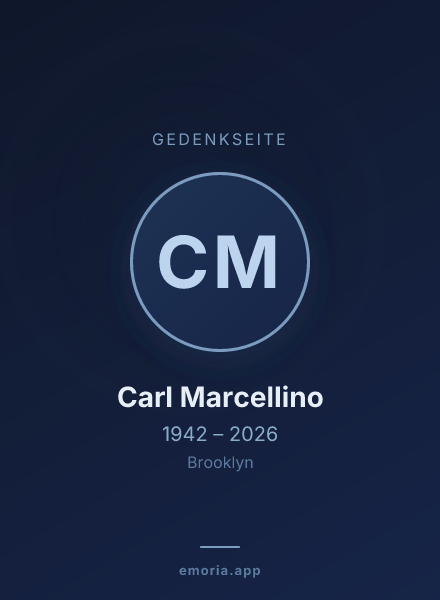 Gedenkportrait von Carl Marcellino