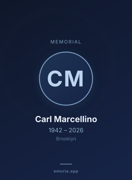 Memorial portrait of Carl Marcellino
