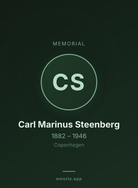 Memorial portrait of Carl Marinus Steenberg