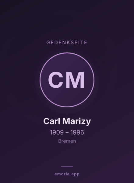 Gedenkportrait von Carl Marizy