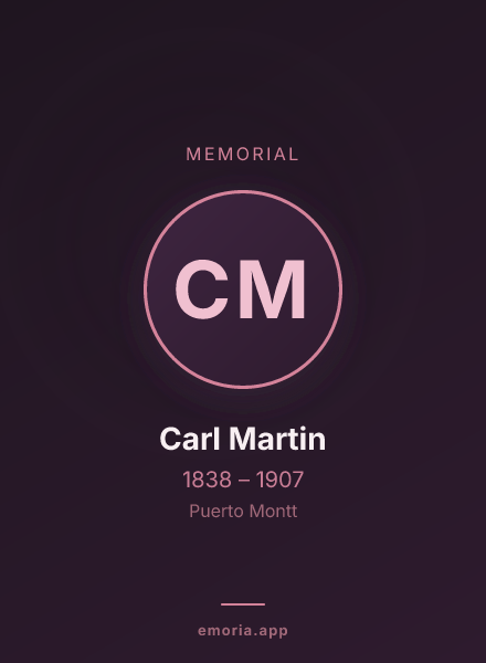Memorial portrait of Carl Martin