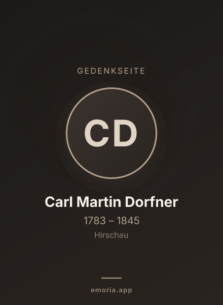 Gedenkportrait von Carl Martin Dorfner