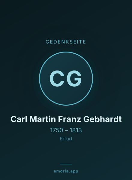 Gedenkportrait von Carl Martin Franz Gebhardt