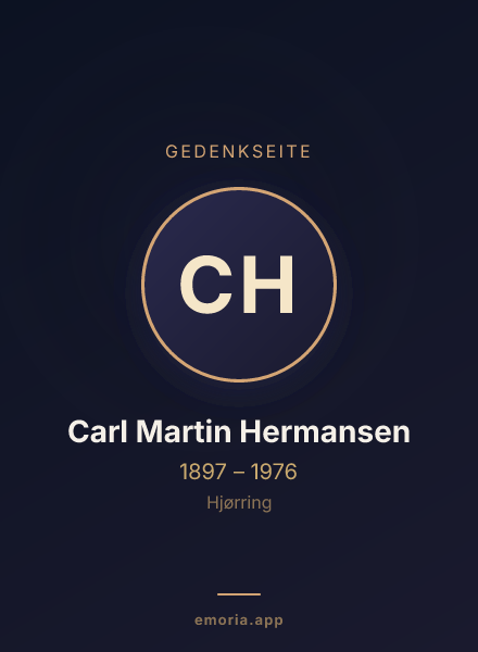 Gedenkportrait von Carl Martin Hermansen