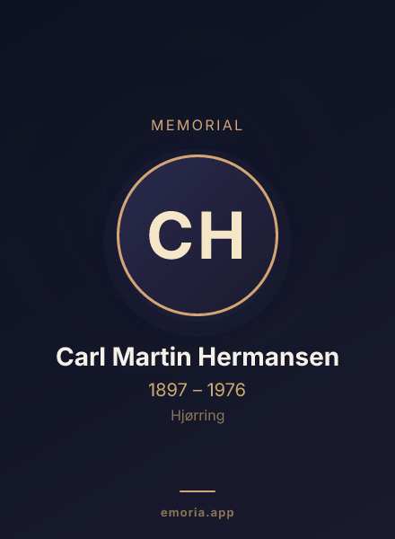 Memorial portrait of Carl Martin Hermansen