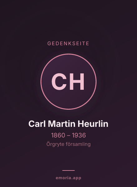 Gedenkportrait von Carl Martin Heurlin