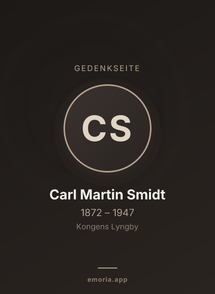 Gedenkportrait von Carl Martin Smidt