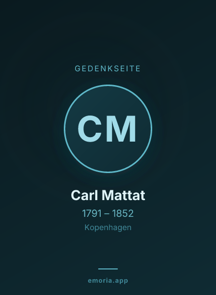 Gedenkportrait von Carl Mattat